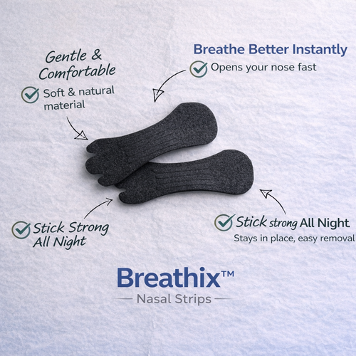 Breathix™ Nasal Strips – Black (30 Pack)