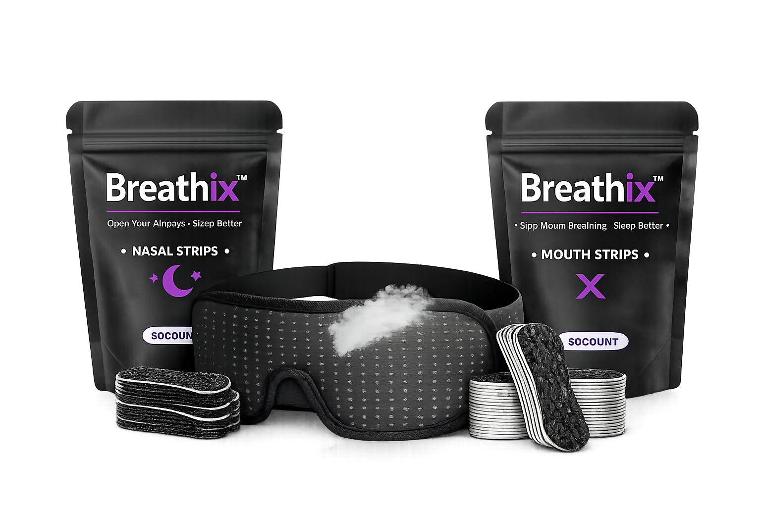Breathix™ Nasal Strips – Black (30 Pack)